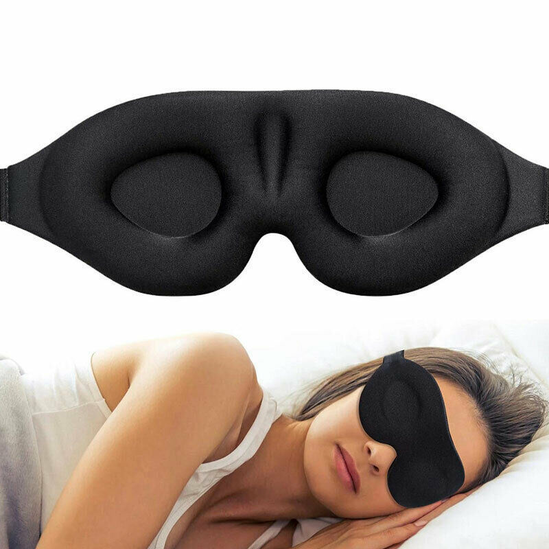 Image 6 - Travel 3D Eye Mask Sleep Soft Padded Shade Cover Rest Relax Sleeping Blindfold