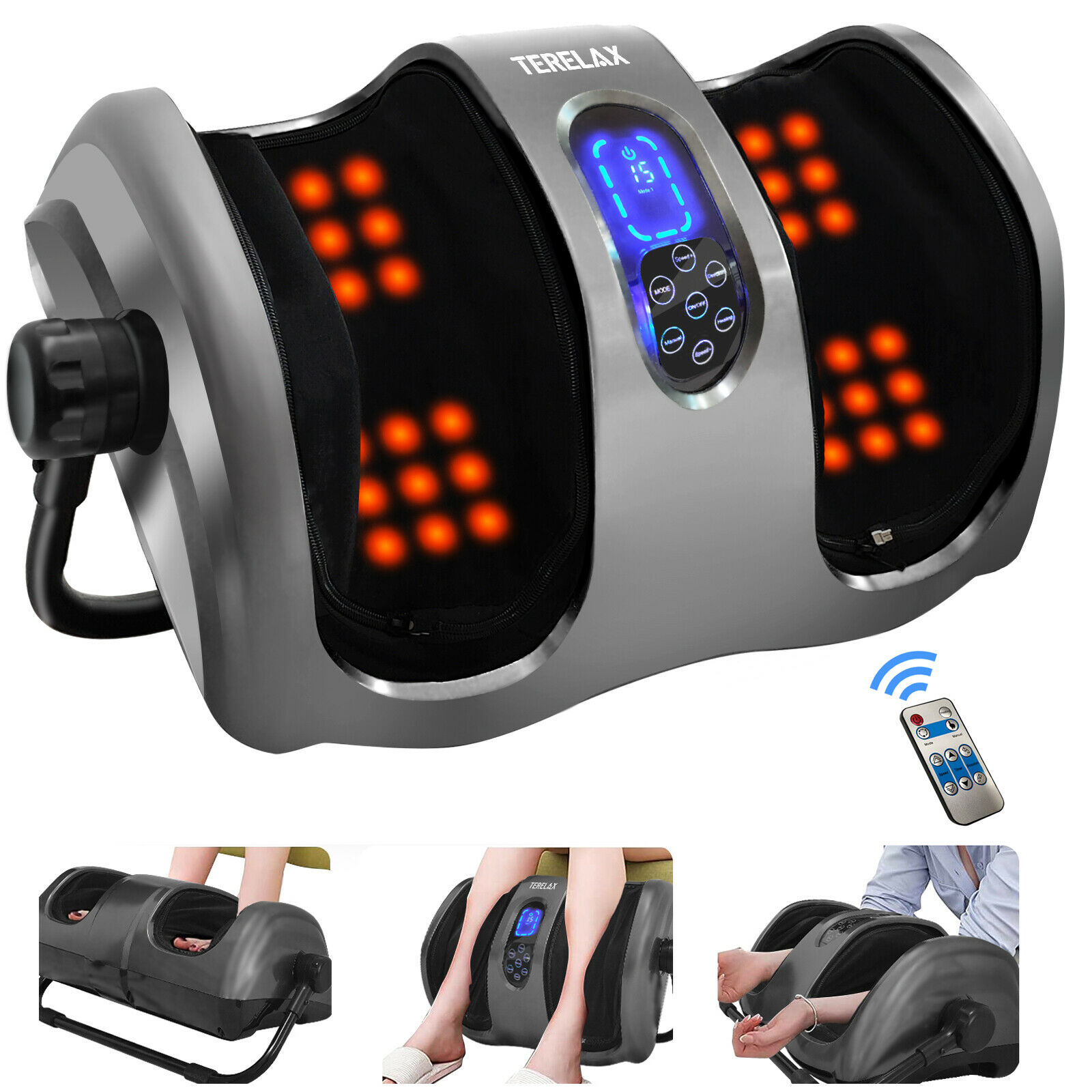 Image 1 - Shiatsu Kneading Rolling Foot ,Leg &amp; Calf Massager with Heating and Remote New