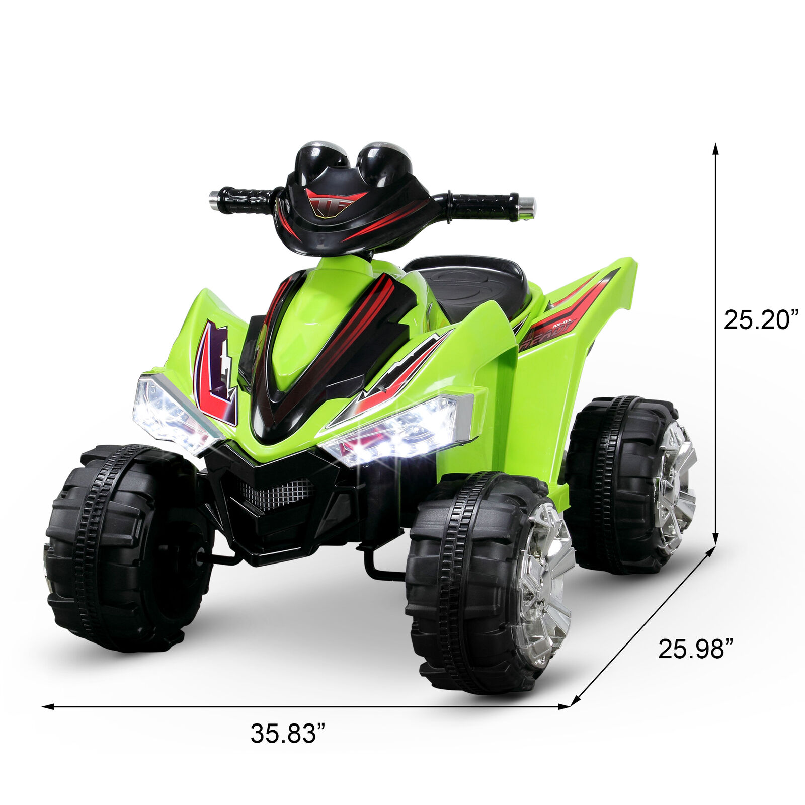 Image 5 - Kids ATV 4 Wheeler Powered Ride-On Quad W/ Power Electric LED Lights ASTM F963