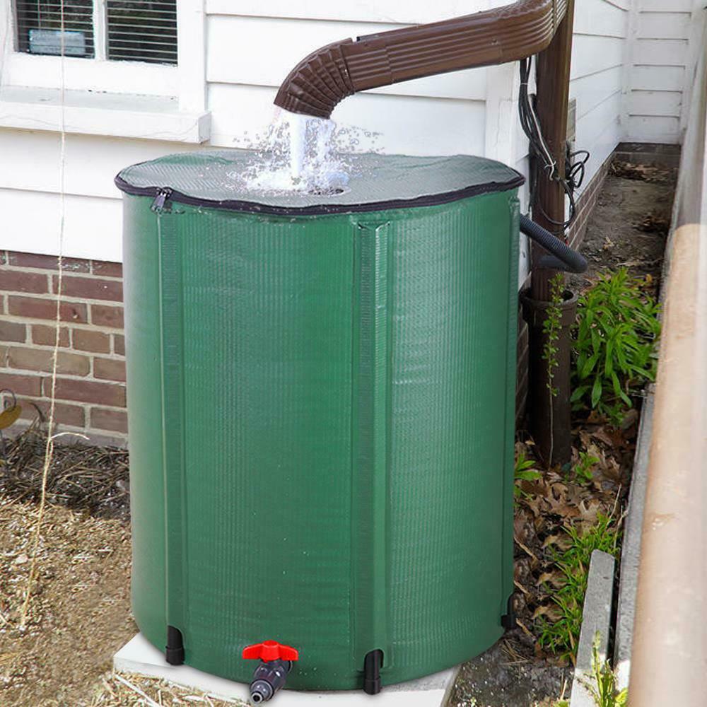 Image 1 - 50 Gallon Rain Barrel Folding Portable Water Collection Tank Storage Outdoor