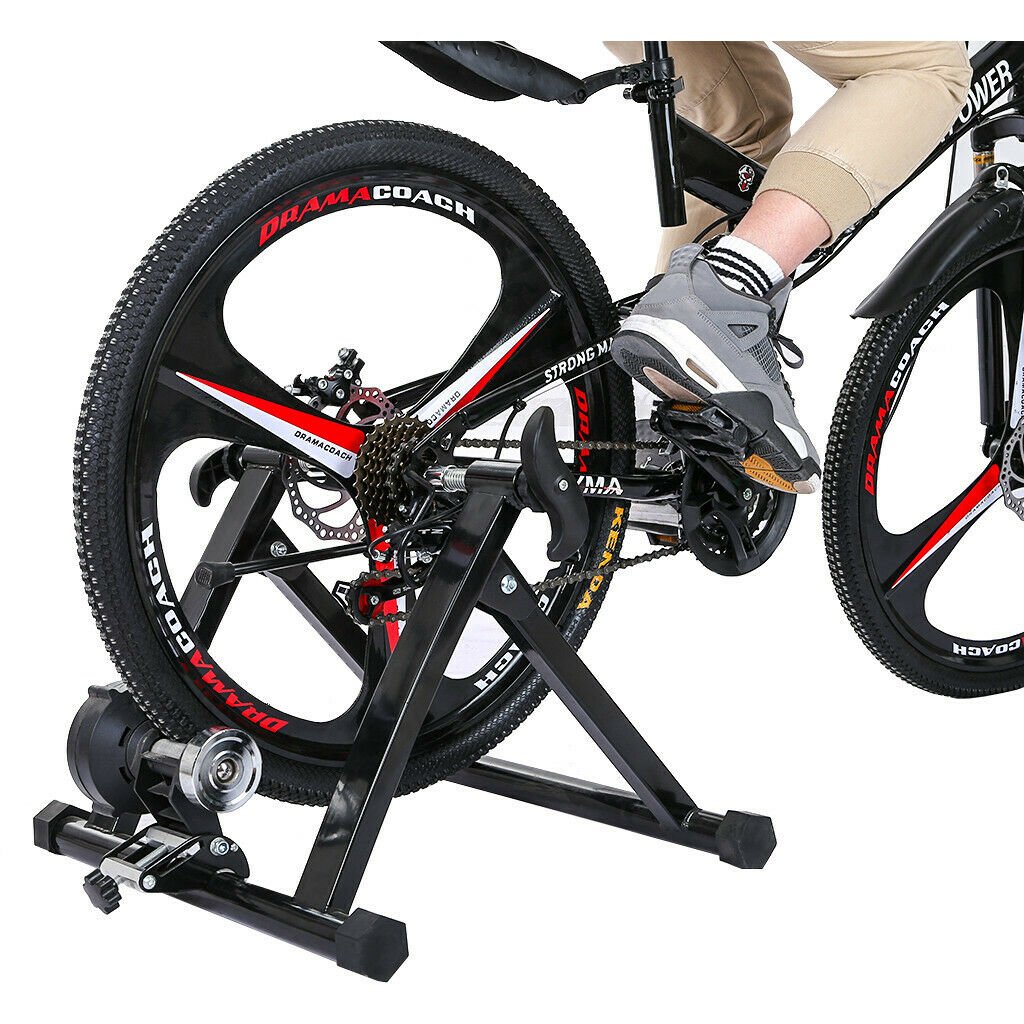 Image 3 - Bike Trainer Stand Steel Bicycle Indoor Exercise Magnetic Stationary Stand