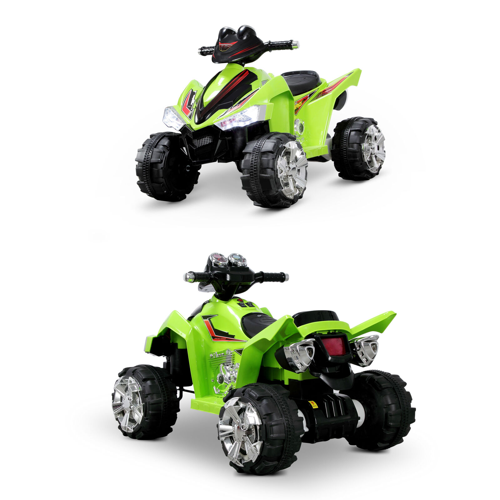 Image 4 - Kids ATV 4 Wheeler Powered Ride-On Quad W/ Power Electric LED Lights ASTM F963