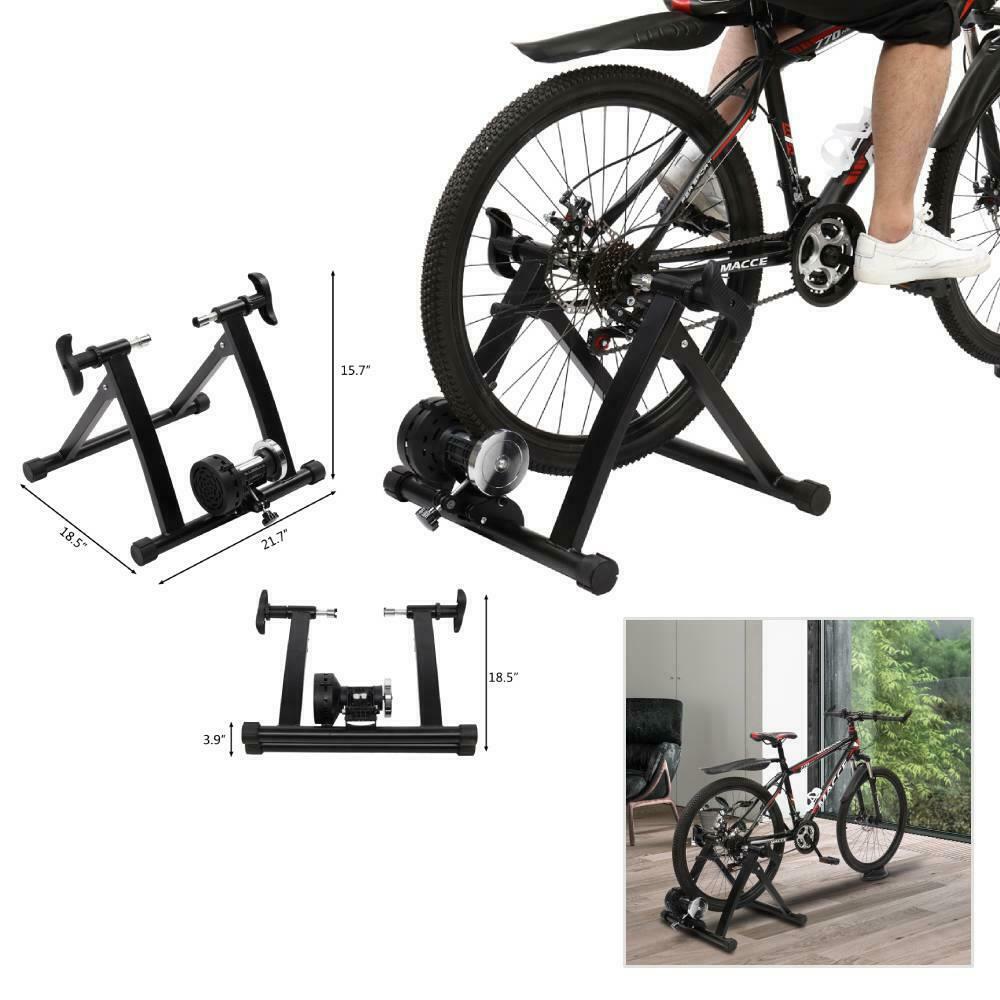 Image 1 - Magnetic Bike Trainer Stand Premium Steel Bike Bicycle Indoor Exercise Black