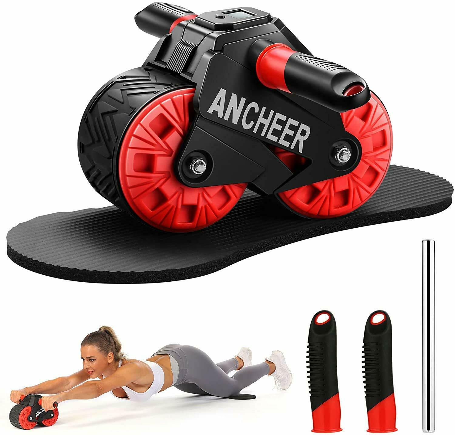 Image 1 - Ab Roller Wheel for Abs Workout with Knee Pad Mat and Intelligent Display^