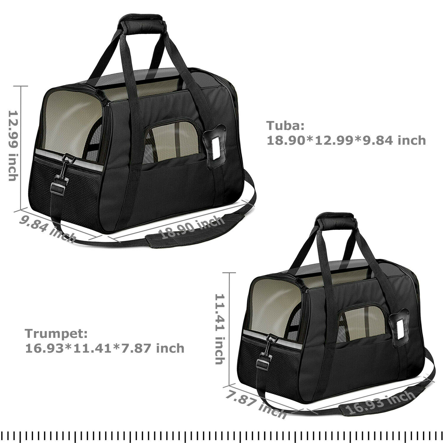 Image 91 - Pet Dog /Small Cat Carrier Soft Sided Comfort Bag Travel Case Airline Approved
