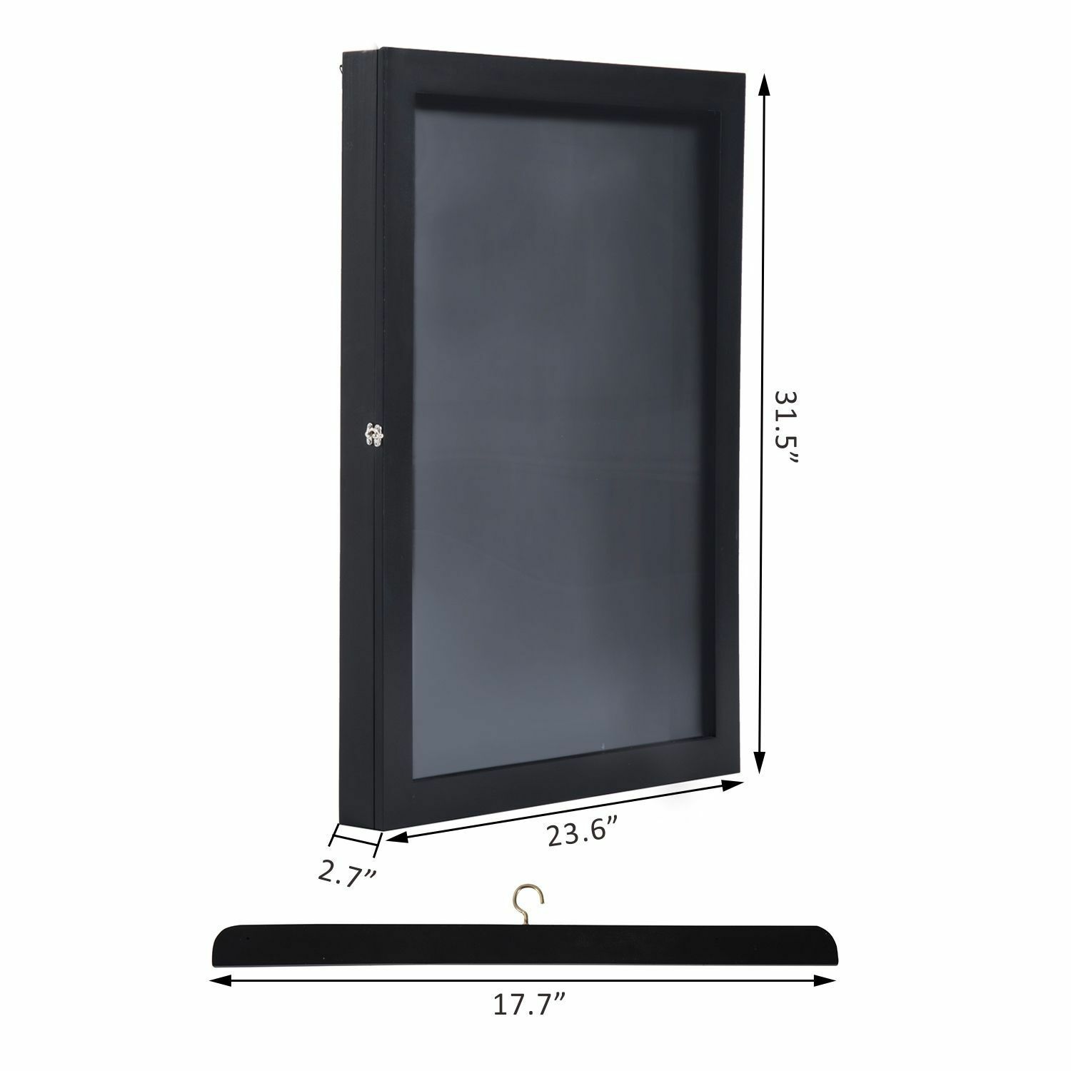 Image 2 - 31.5&#034; Jersey Display Case Lockable Shadow Box Frame Football Baseball Basketball