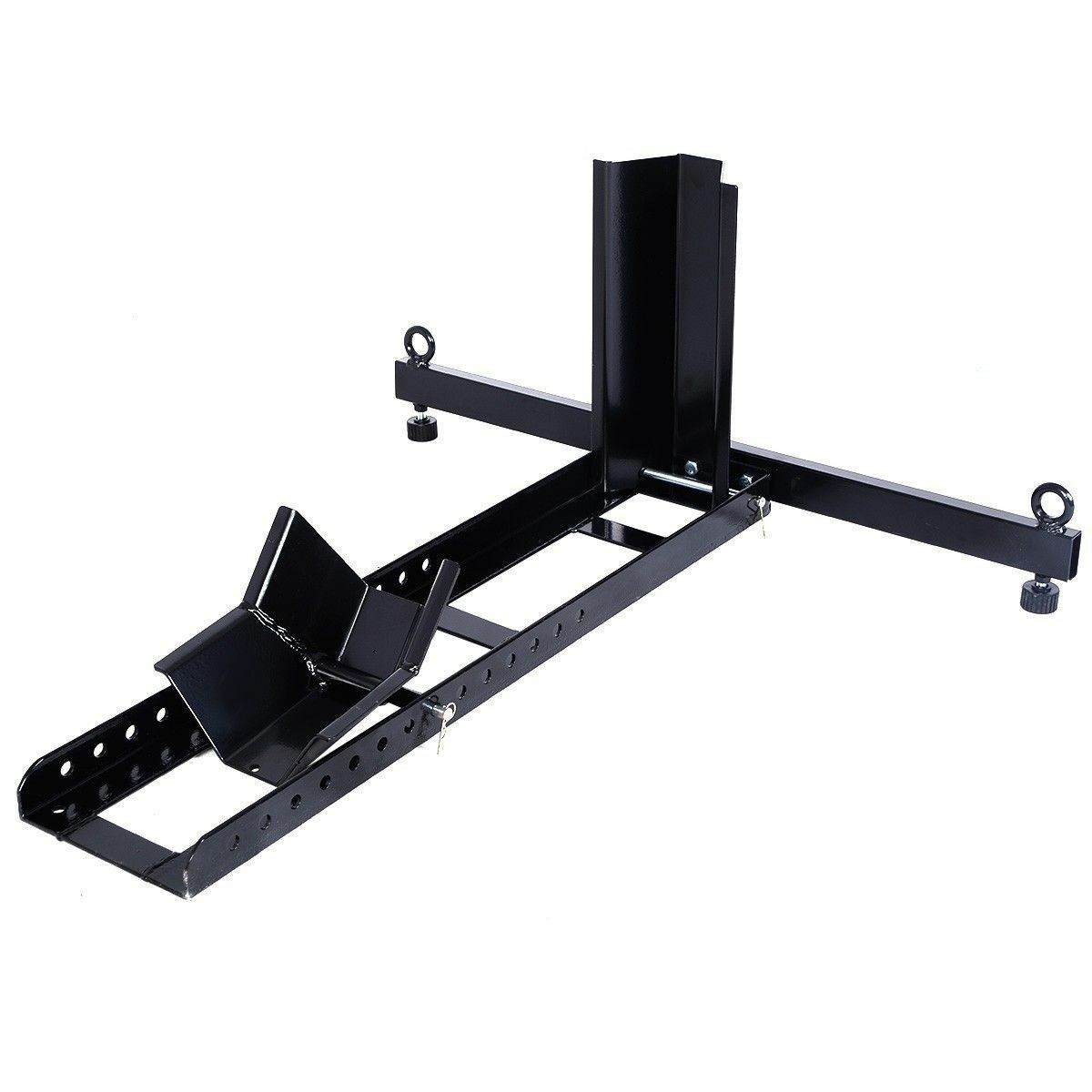 Image 2 - 1800 lbs Adjustable Motorcycle Wheel Chock Upright Stand Support