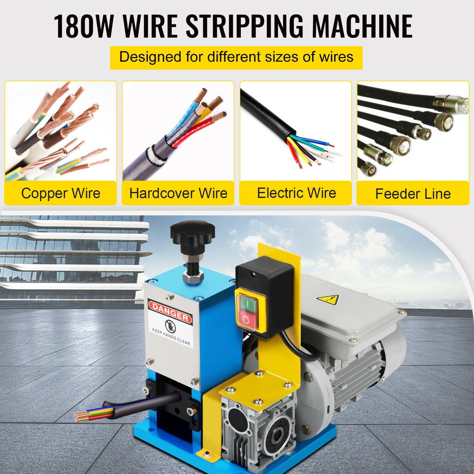 Image 3 - Portable Powered Electric Wire Stripping Machine 1/4HP Electric Cable Stripper