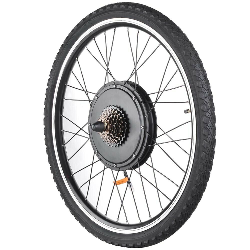 Image 4 - 1000W 26&#034; Rear Wheel Electric Bicycle 48V LCD Meter Motor Kit ebike Conversion