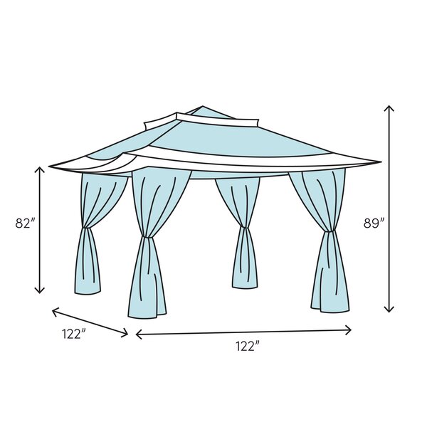 Milano 10 Ft. W x 10 Ft. D Aluminum Patio Gazebo