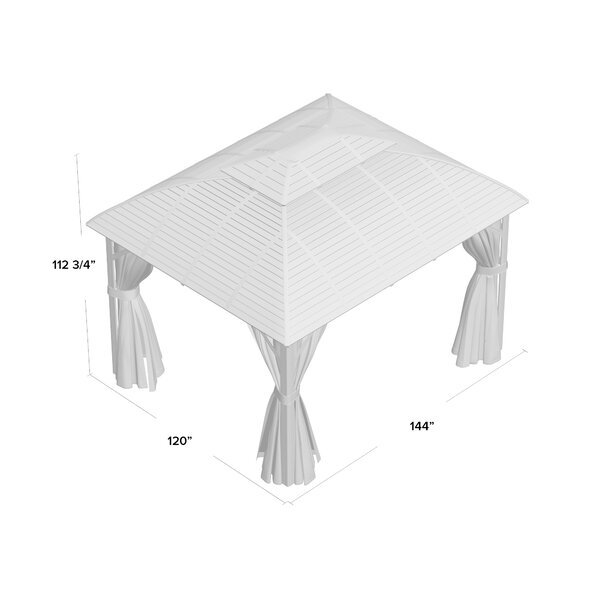 Barreras 12 Ft. W x 10 Ft. D Aluminum Patio Gazebo