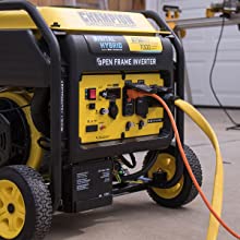 generator open frame gas powered champion 8750 watts backup outage quiet portable rv storm generator