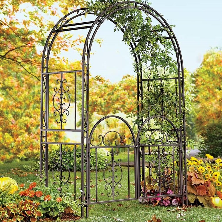 Decorative Garden Arbor Trellis With, Garden Arbor Gate Metal