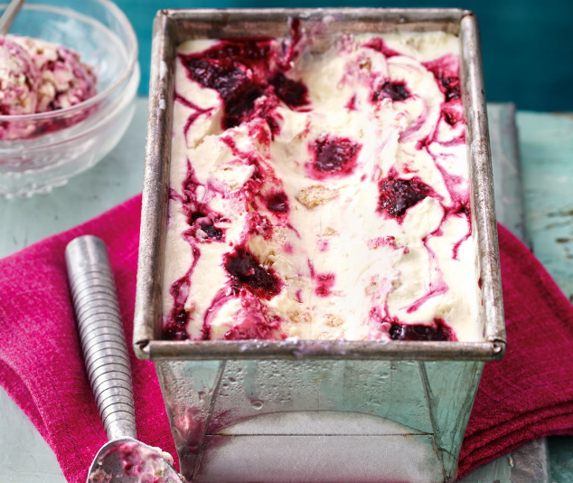 Blackberry and Lemon Cheesecake Ice Cream Recipe