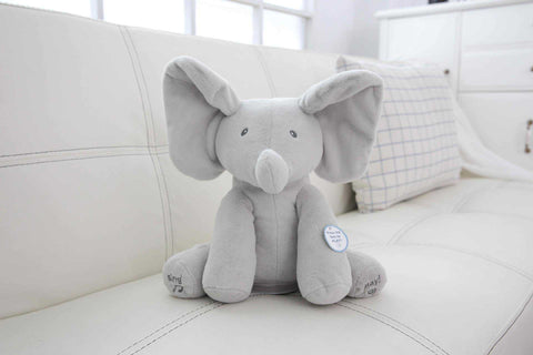 grey peekaboo elephant