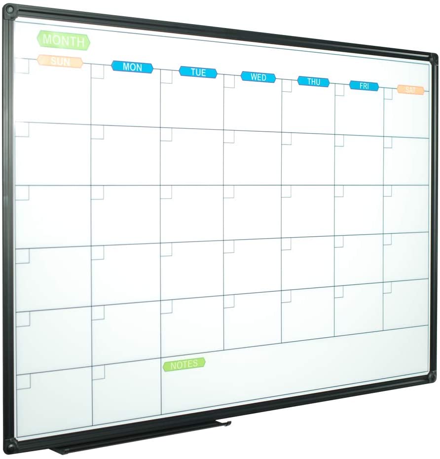 JILoffice Dry Erase Calendar Whiteboard White Board Calendar