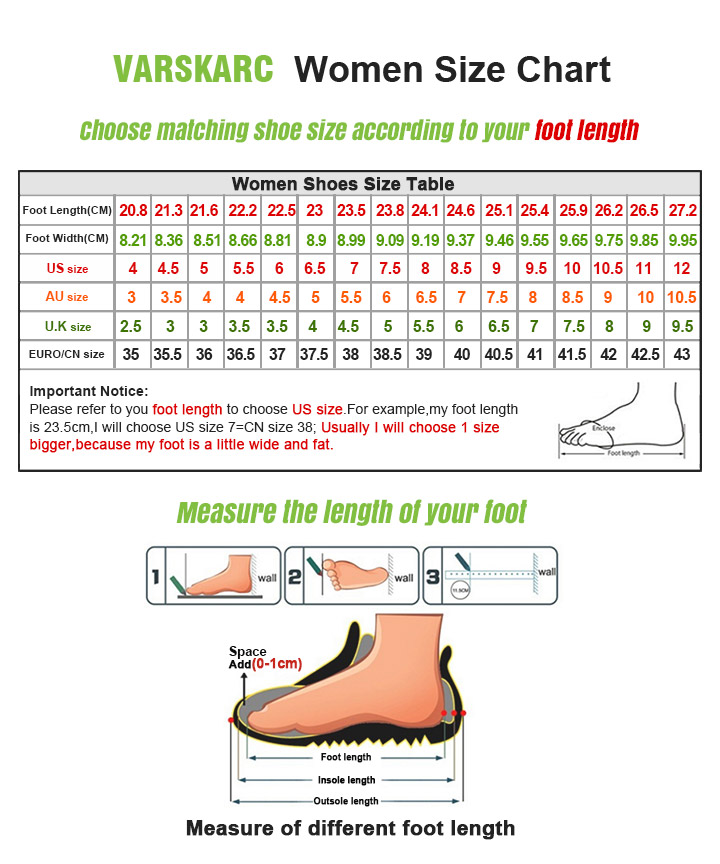 varskarc size chart