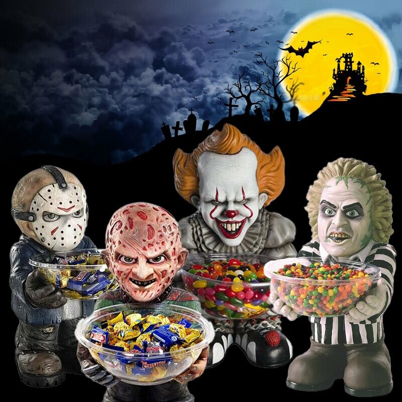 Halloween Limited Horror Movie Gnomes Candy Bowl Holder.