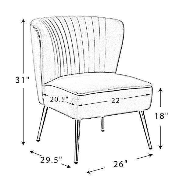 Lisette 26'' Wide Tufted Velvet Side Chair