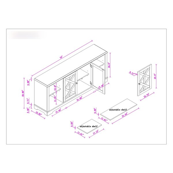 Portsea TV Stand for TVs up to 85"