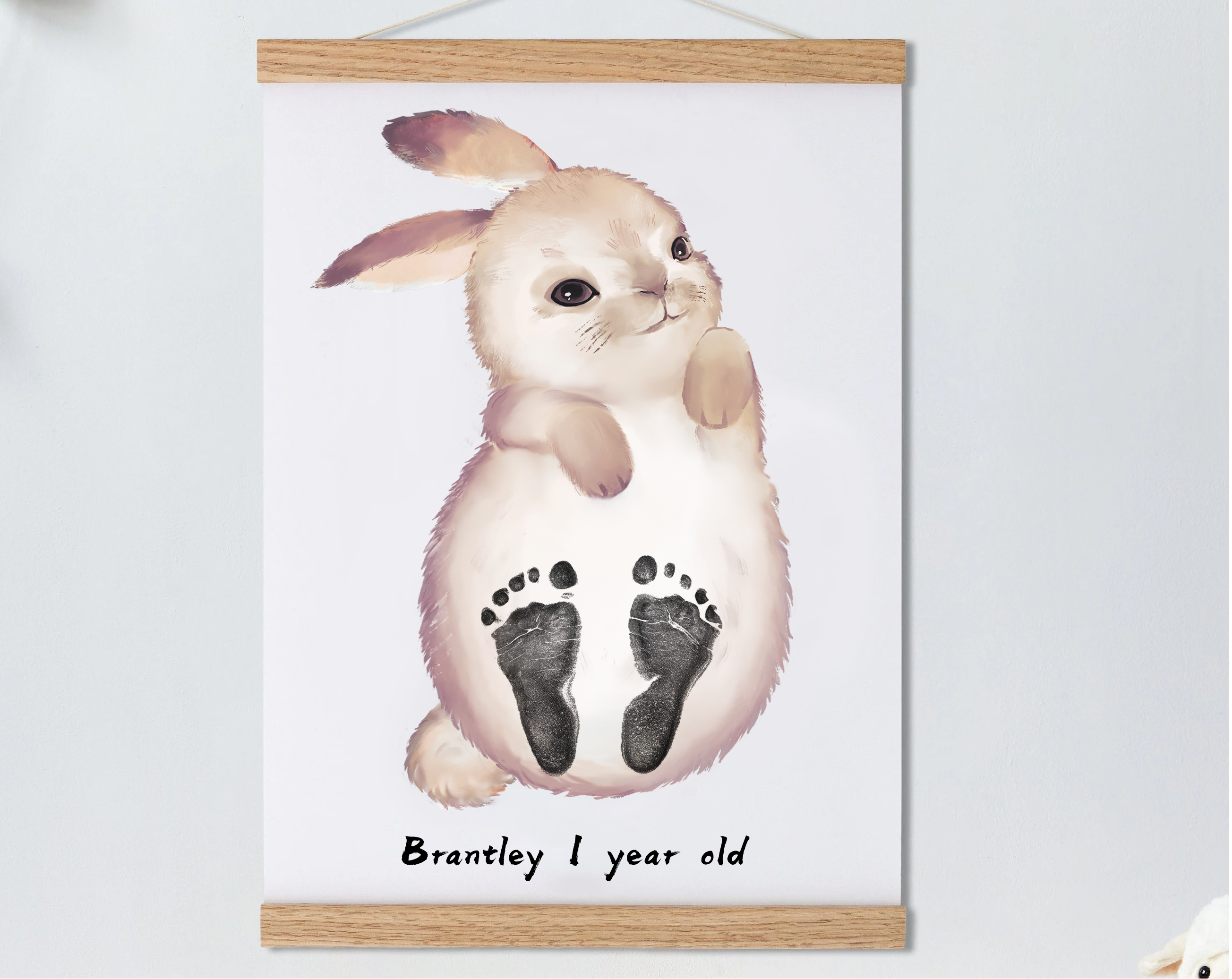 Cute Rabbit, Baby Gift and Pets Gift Personalized,, Footprint Set, Mural Baby & Children's Room Animals,Year of the Rabbit-babyanimal