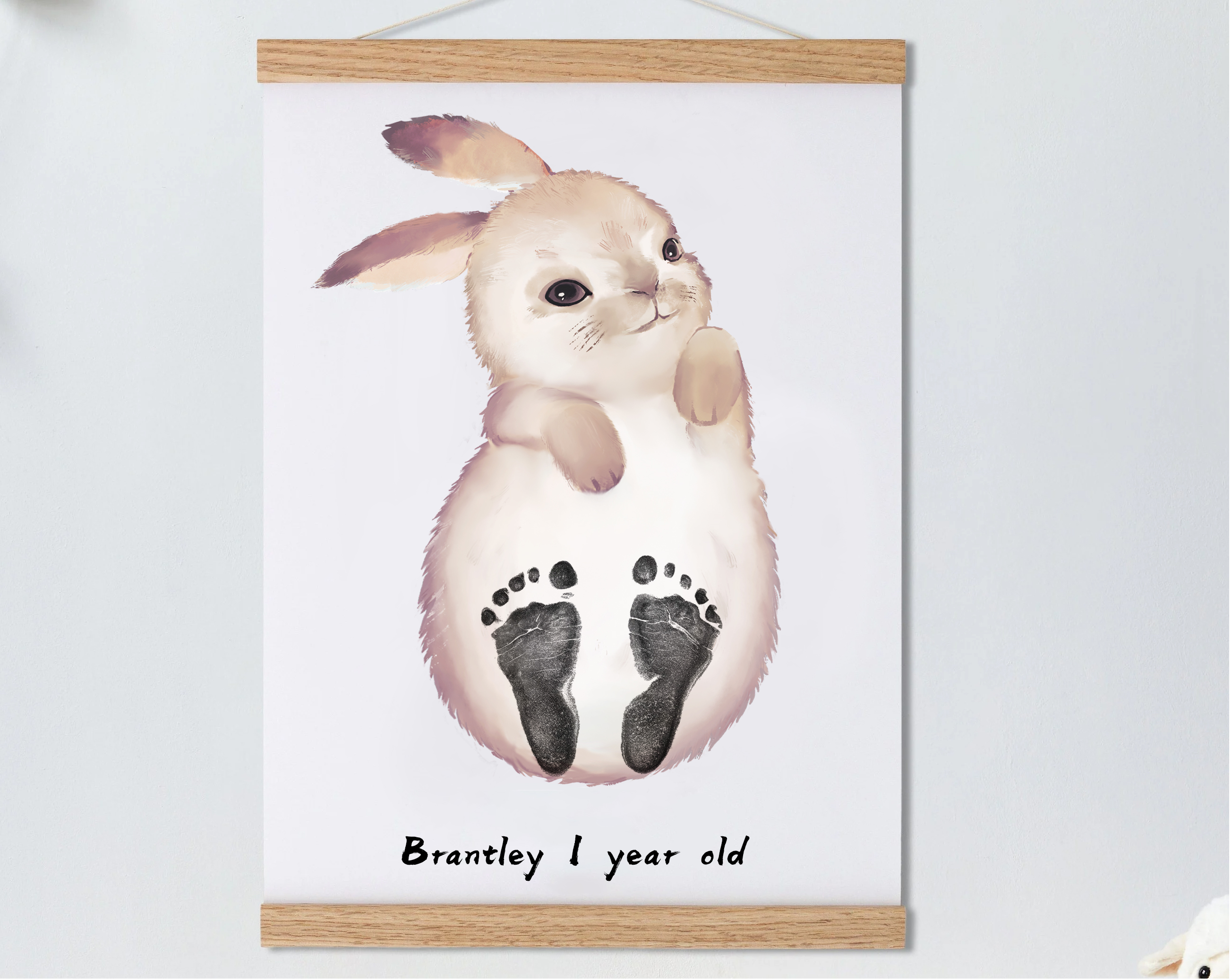 Cute Rabbit, Baby Gift and Pets Gift Personalized,, Footprint Set, Mural Baby & Children's Room Animals,Year of the Rabbit-babyanimal