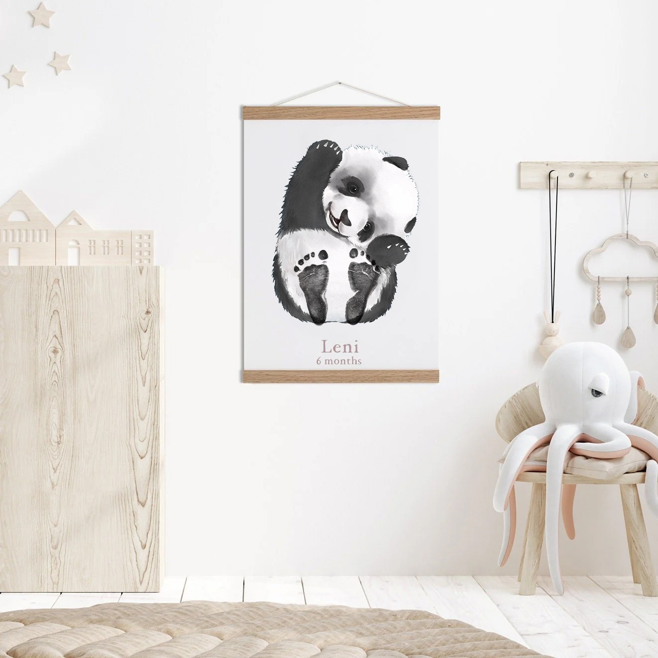Baby Fox, Baby Gift and Pets Gift Personalized,, Footprint Set, Mural Baby & Children's Room Decor Animals, Fox Baby Gift-babyanimal