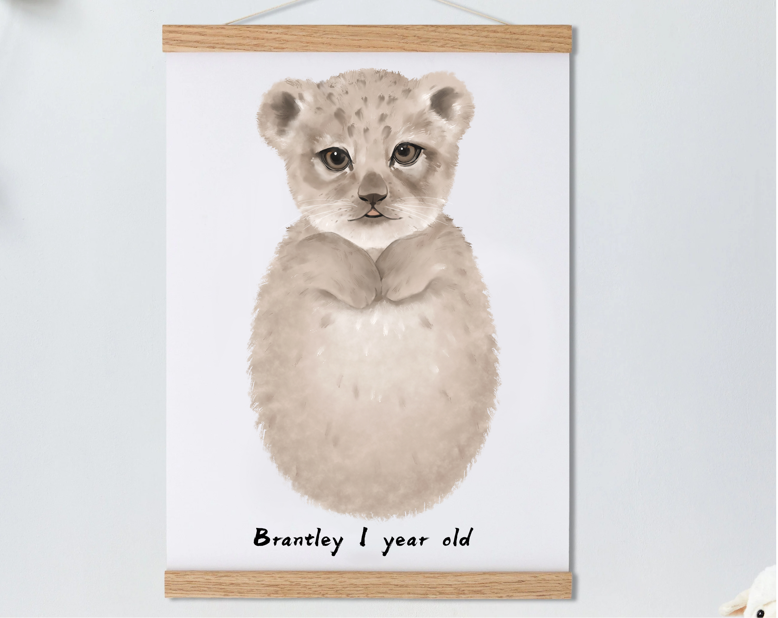 Cute Lion,Baby Gift and Pets Gift Personalized,, Footprint Set, Mural Baby & Children's Room Animals, Lion-babyanimal