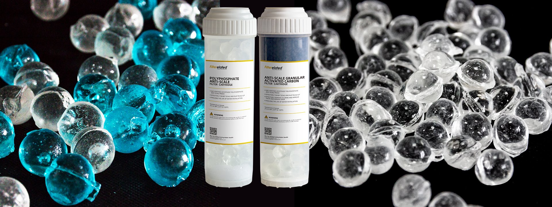 Polyphosphate Siliphos Crystals Antiscale Water Filter Cartridge