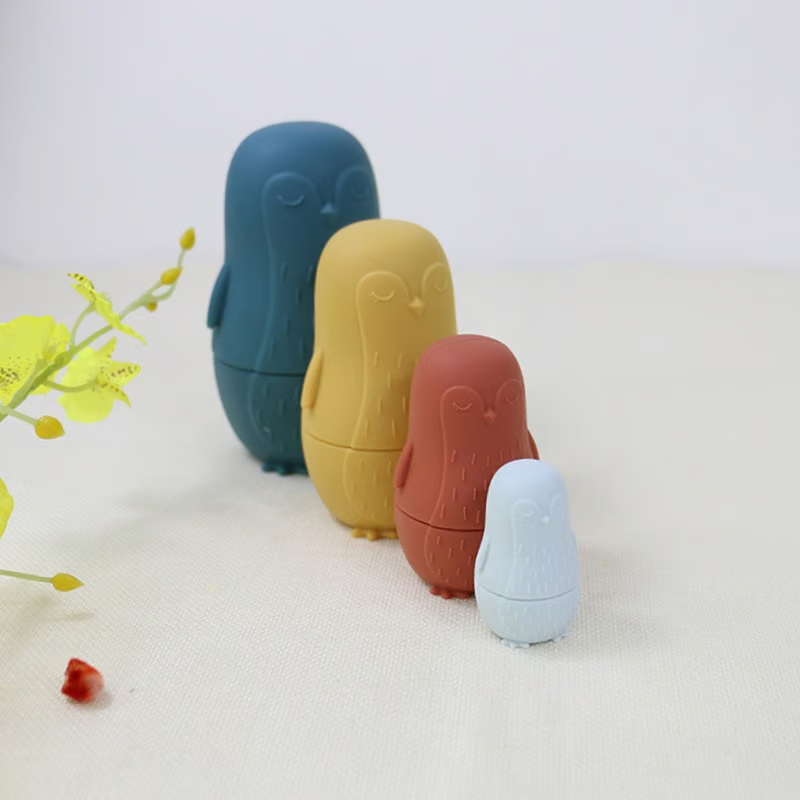 Silicone Russian Nesting Dolls for Children Montessori Educational Toy Stacking For Toddlers