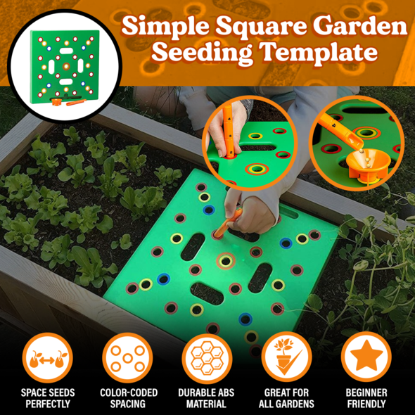 Simple Square Garden Seeding Template