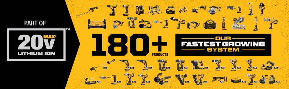 20v MAX dewalt. lithium ion power tools. dewalt system