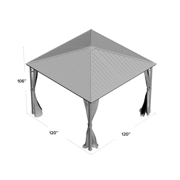 Acuff 10 Ft. W x 10 Ft. D Steel Patio Gazebo