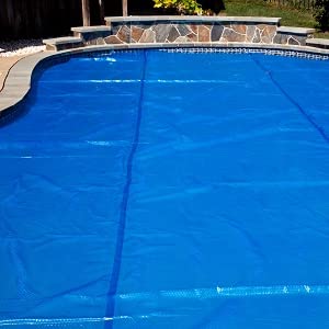 Let your solar cover sit on the water to adjust